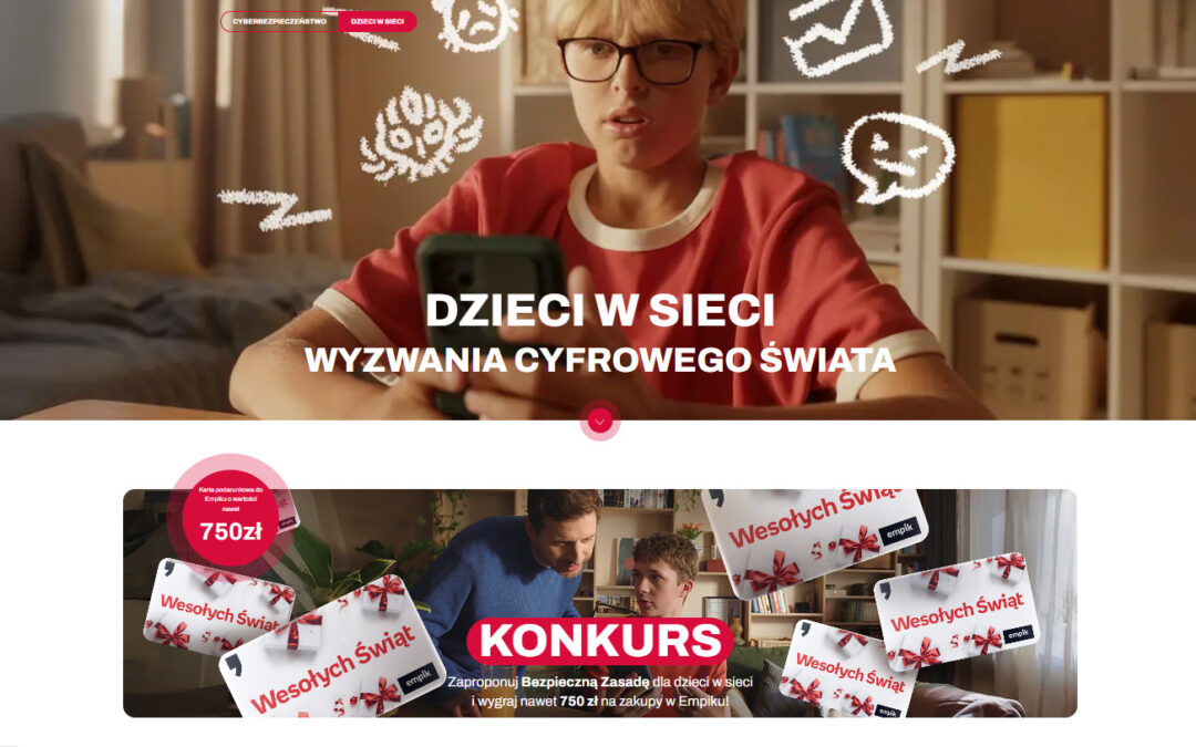 Uzależnienie od internetu dotyczy co trzeciego nastolatka w Polsce, a tylko co piąte dziecko ma ustalone z rodzicami zasady korzystania z sieci. W świecie, w którym młodzi mają codzienny kontakt z treściami cyfrowymi, Empik wraz z NASK, rozpoczynają konkurs edukacyjny „Bezpieczeństwo dzieci w sieci”, towarzyszący kampanii „Dzieci w sieci. Wyzwania cyfrowego świata”. Celem konkursu oraz kampanii jest wsparcie rodziców w lepszym rozumieniu cyfrowej rzeczywistości, w której dorastają dzieci, oraz zachęcenie do otwartej rozmowy o tym, co spotykają w świecie online.