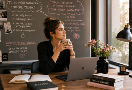 Klientka mówi „za drogo”, a Ty słyszysz „nie jestem warta tyle”. Jak rozdzielić cenę od poczucia własnej wartości