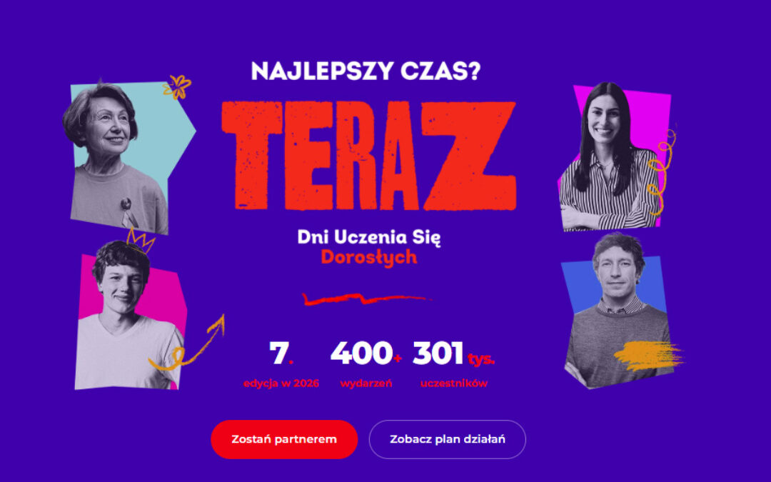 Dni Uczenia się Dorosłych 2026 – ogólnopolska kampania społeczna promująca uczenie się przez całe życie